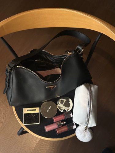 Prada Aimée large leather shoulder bag photo review