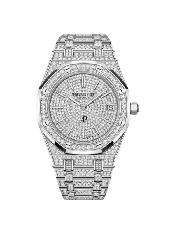 39 MM Royal Oak Selfwinding | White With Diamonds Dial | Swiss Movement