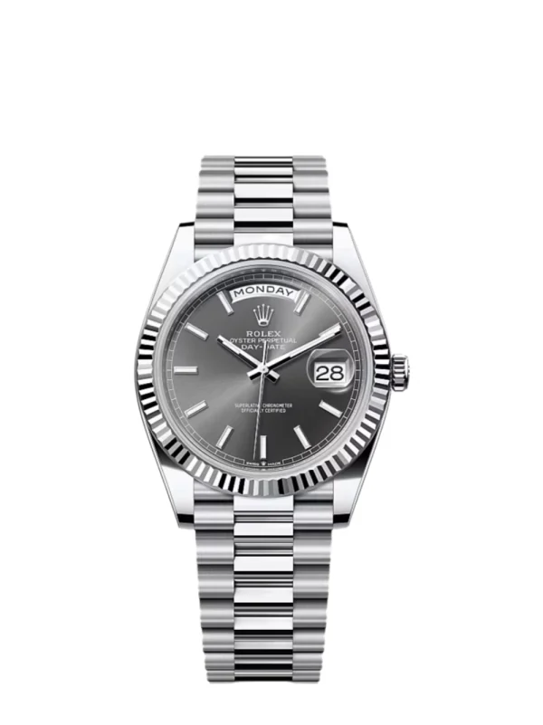 Day Date 40 MM Super Clone Swiss Watch | Slate Dial | 3255 Swiss Movement